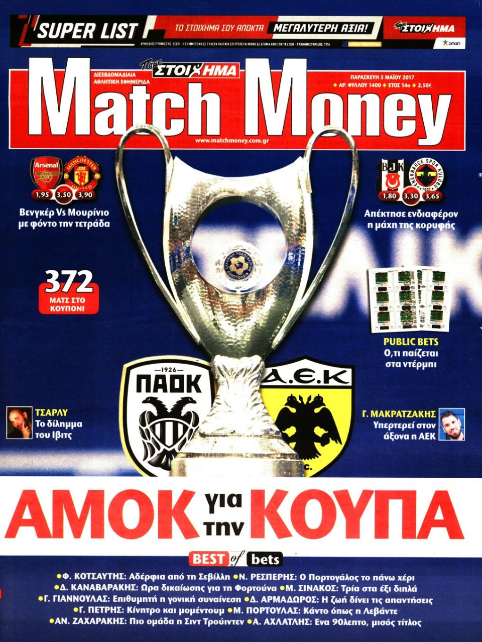 Πρωτοσέλιδο Εφημερίδας - MATCH MONEY - 2017-05-05