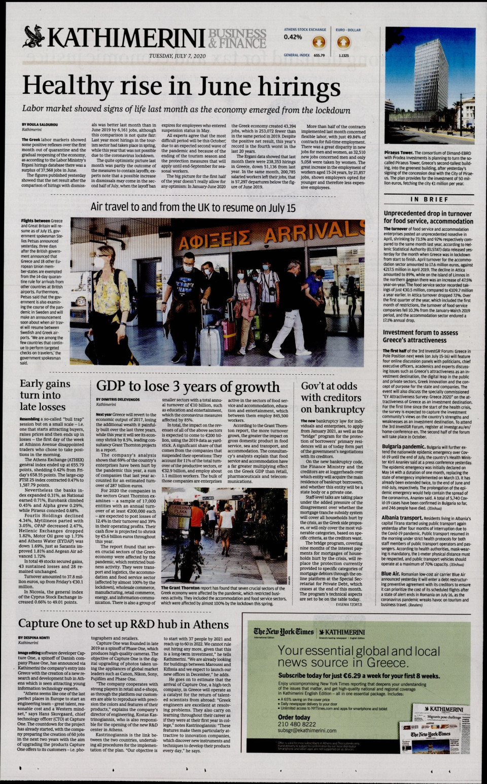 Οπισθόφυλλο Εφημερίδας - INTERNATIONAL NEW YORK TIMES_KATHIMERINI - 2020-07-07