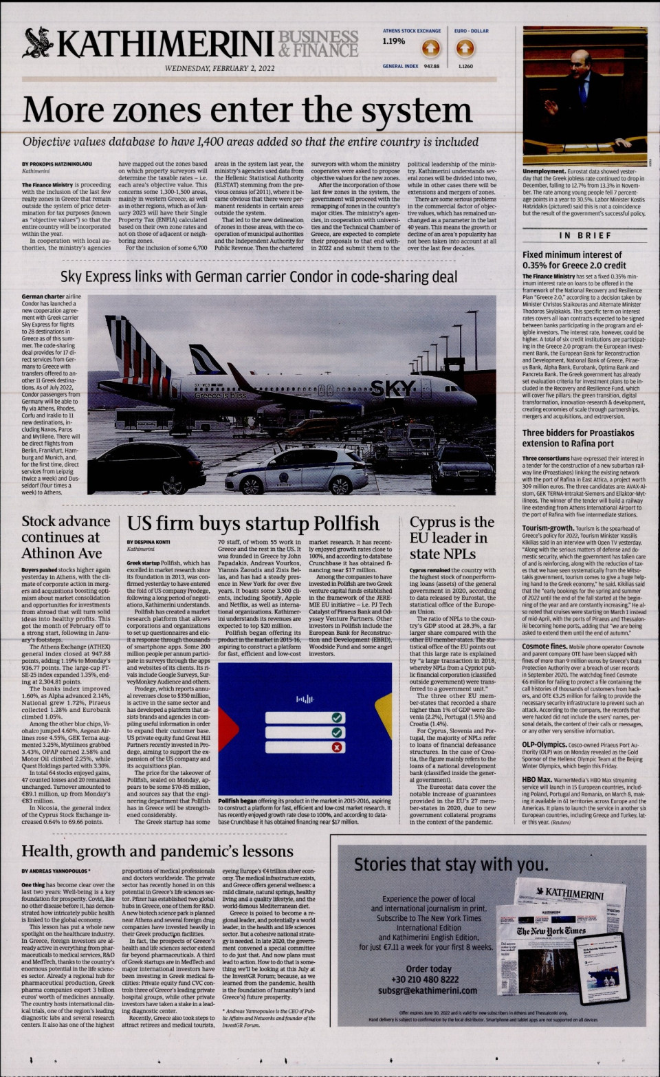 Οπισθόφυλλο Εφημερίδας - INTERNATIONAL NEW YORK TIMES_KATHIMERINI - 2022-02-02